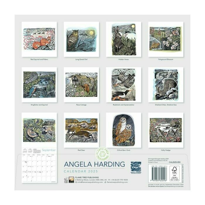 Calendrier Papier 2025 Animaux Forêt Angela Harding