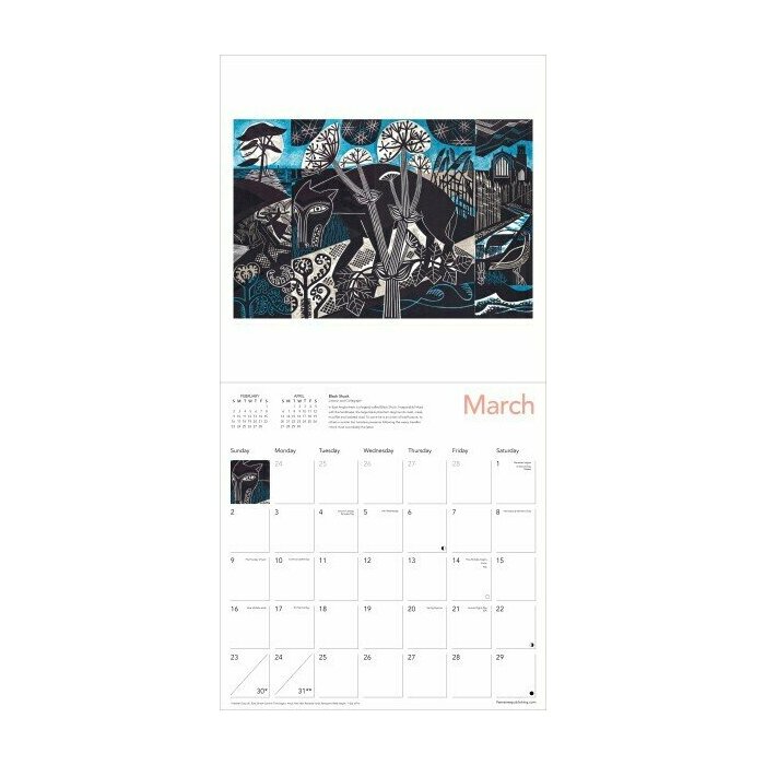 Calendrier 2025 Illustrations Dessins Clare Curtis