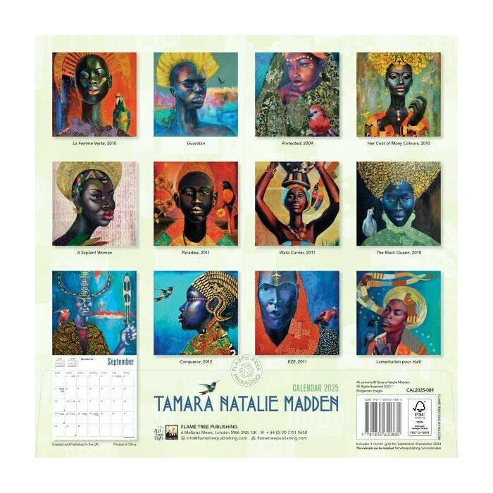 Calendrier Papier 2025 Portraits Tamara Natalie Madden