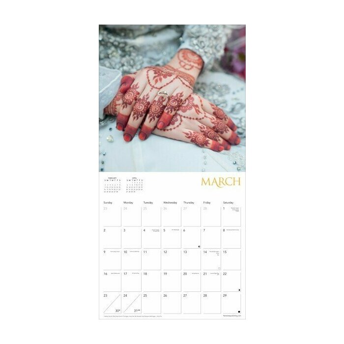 Calendrier 2025 Art du Henné Mehndi