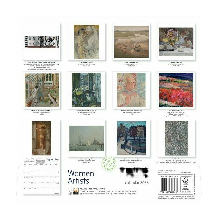 Calendrier papier 2026 Femmes Artistes 