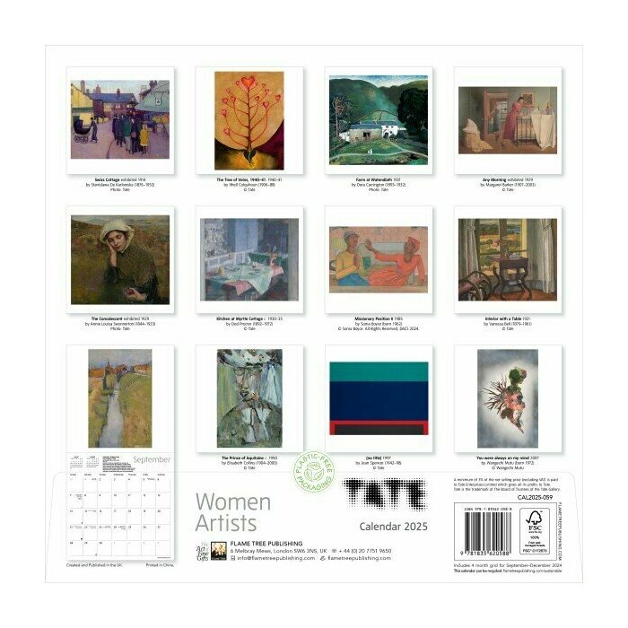 Calendrier Papier 2025 Femmes Artistes 
