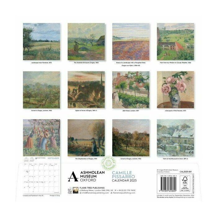 Calendrier Papier  2025 Camille Pissarro Impressionniste