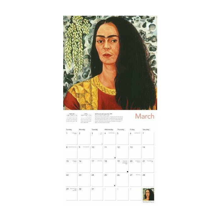 Calendrier 2025 Frida Kahlo Portraits Colors