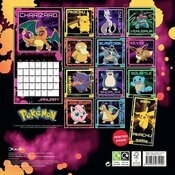 Calendrier Papier 2025 Pokémon Pikachu Dracofeu