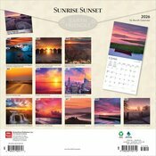 Calendrier Papier 2025 Paysages au Soleil Couchant et Levant