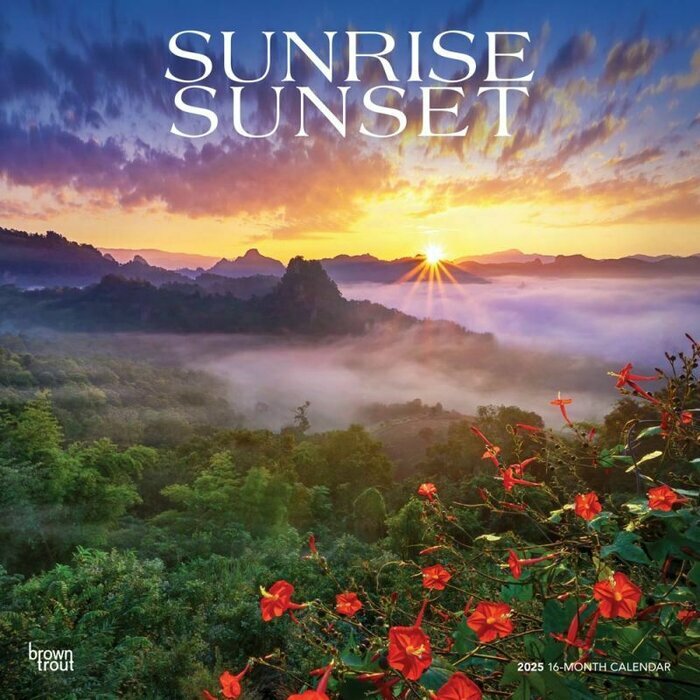 Calendrier Mural 2025 Paysages au Soleil Couchant et Levant