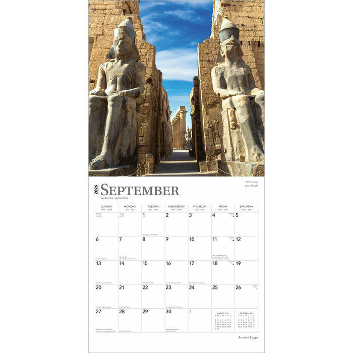 Calendrier Papier 2026 Egypte Ancienne Pyramides