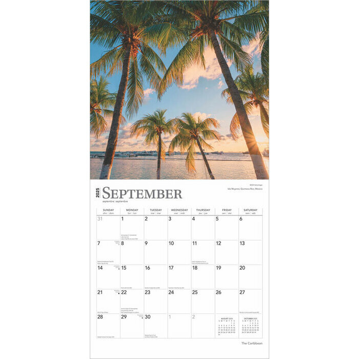 Calendrier 2025 Caraïbes Plages de Rêve
