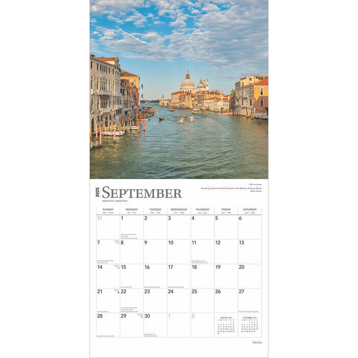 Calendrier 2025 Venise Romance Vénitienne