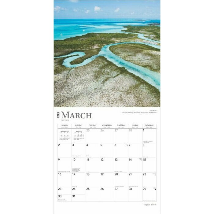Calendrier 2025 Voyage Iles tropicales