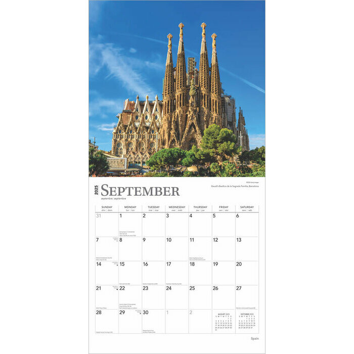 Calendrier 2025 Espagne Paysages Espagnols