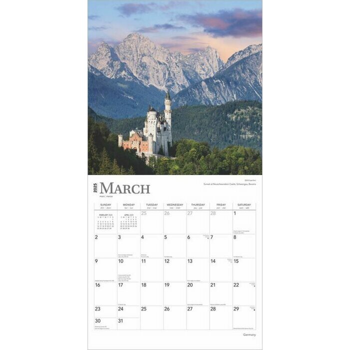 Calendrier 2025 Allemagne Berlin Bavière