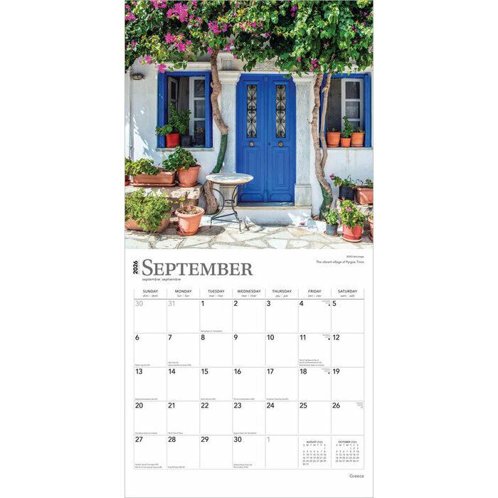 Calendrier 2025 Grce Athnes Iles Grecques