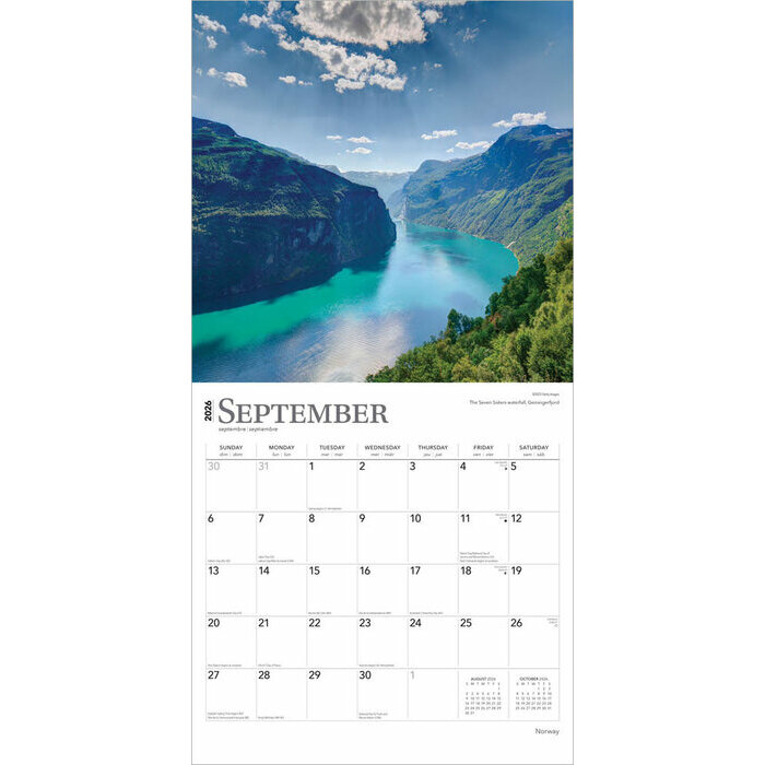 Calendrier Papier 2026 Norvège Iles Lofoten