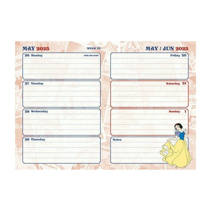 Agenda Affiches Dessins Anims Disney Vintage 2025