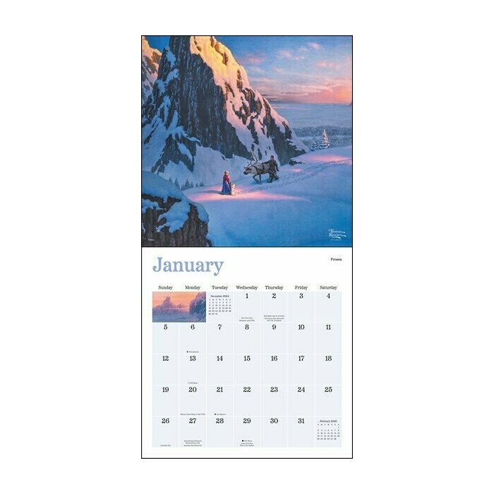 Calendrier 2025 Dessins Disney par Thomas Kinkade