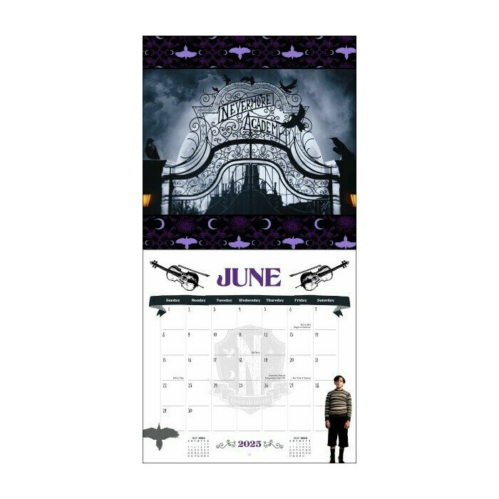 Calendrier Papier 2025 Mercredi Wednesday Jenna Ortega