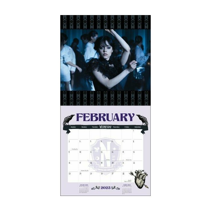 Calendrier 2025 Mercredi Wednesday Jenna Ortega