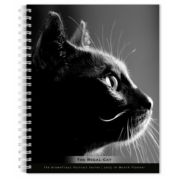 Agenda Papier 2025 Spirale Portraits Chats Noir et Blanc