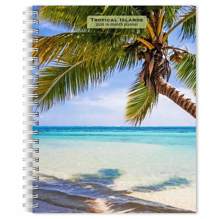  Agenda Papier 2026 Spirale Iles Tropicales