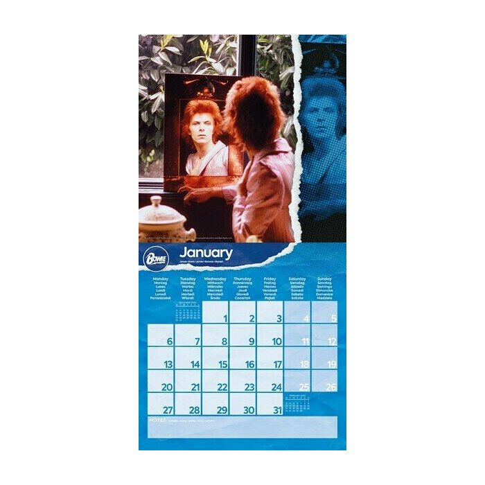 Calendrier 2025 David Bowie Star Ziggy
