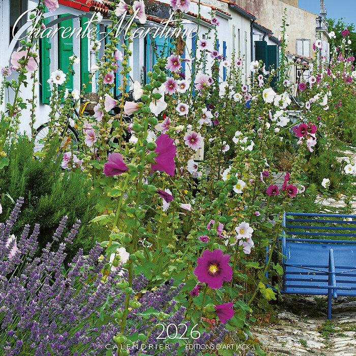 Calendrier Mural 2026 Charente Maritime Rose Trémiere