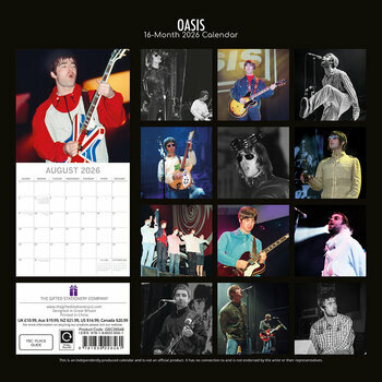 Calendrier 2026 Oasis Gallagher Groupe Anglais