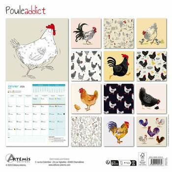 Calendrier 2026 2026 Dessins Poules Addict Humour