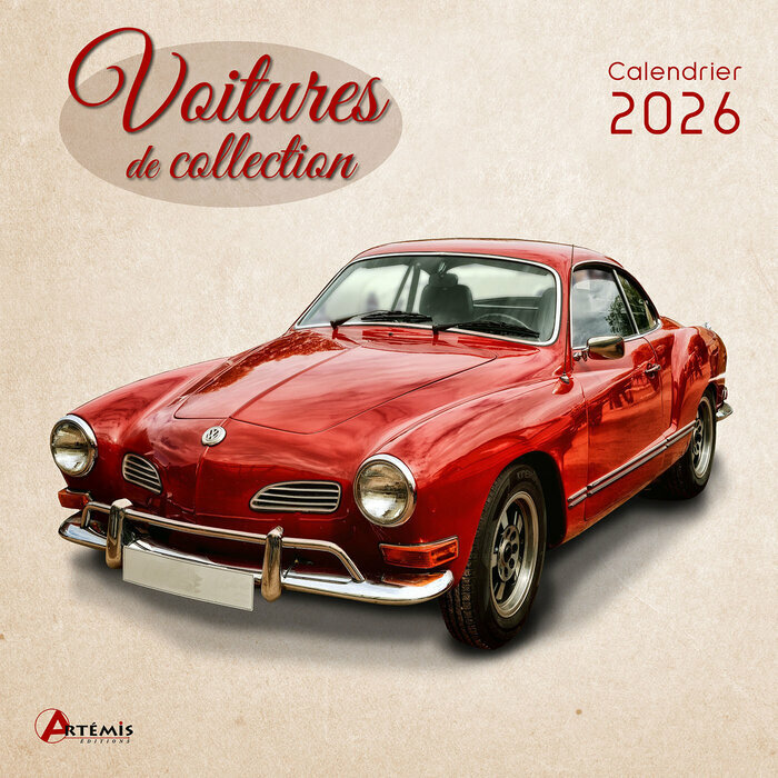Calendrier 2026 Dessins Voitures Collection Vintage