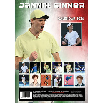 Calendrier 2025 Jannik Sinner Tennis Format A3