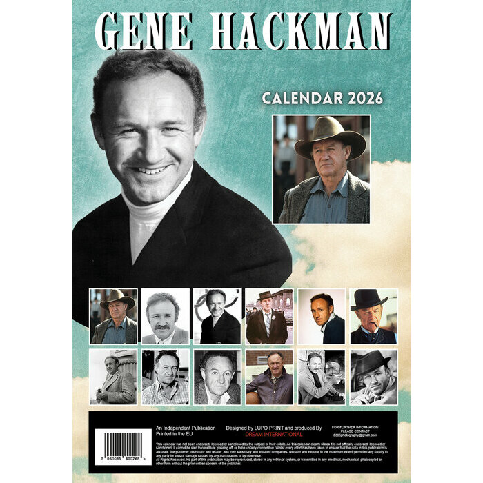 Calendrier 2026 papier Gene Hackman
