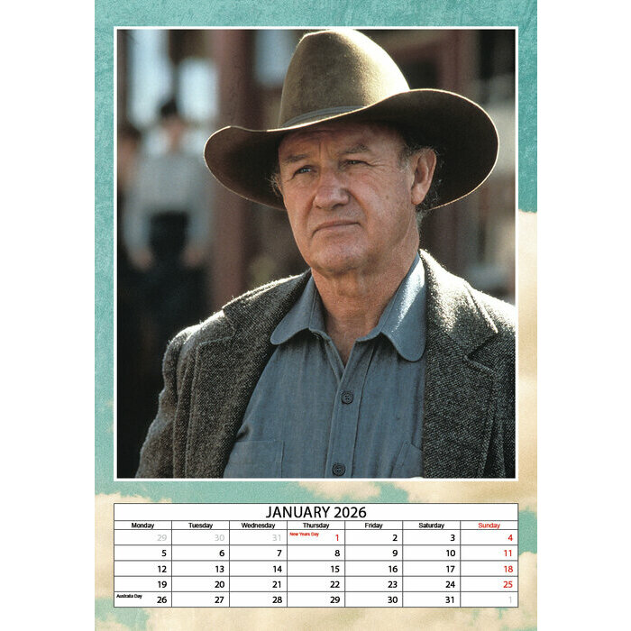 Calendrier mural 2026 Gene Hackman