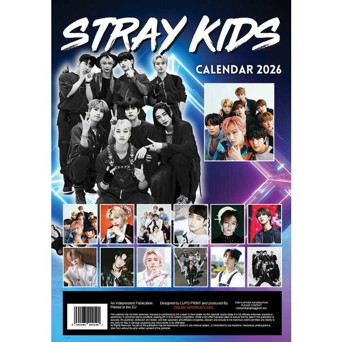Calendrier 2026 mural Stray Kids K-Pop Format A3