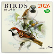 Calendrier mural 2026 Dessins Art Oiseaux  