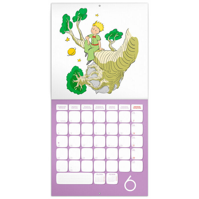 Calendrier papier 2026 Le Petit Prince Saint Exupéry