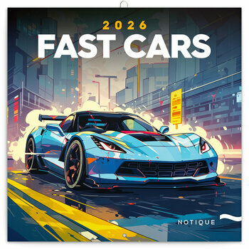 Calendrier 2026 Dessins Manga Voitures de Courses 