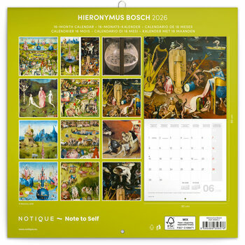 Calendrier 2026 Art Hieronymus Bosch