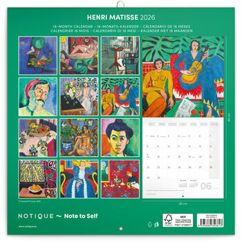 Calendrier 2026 Art Henri Matisse Calendrier 2026 Art Henri Matisse