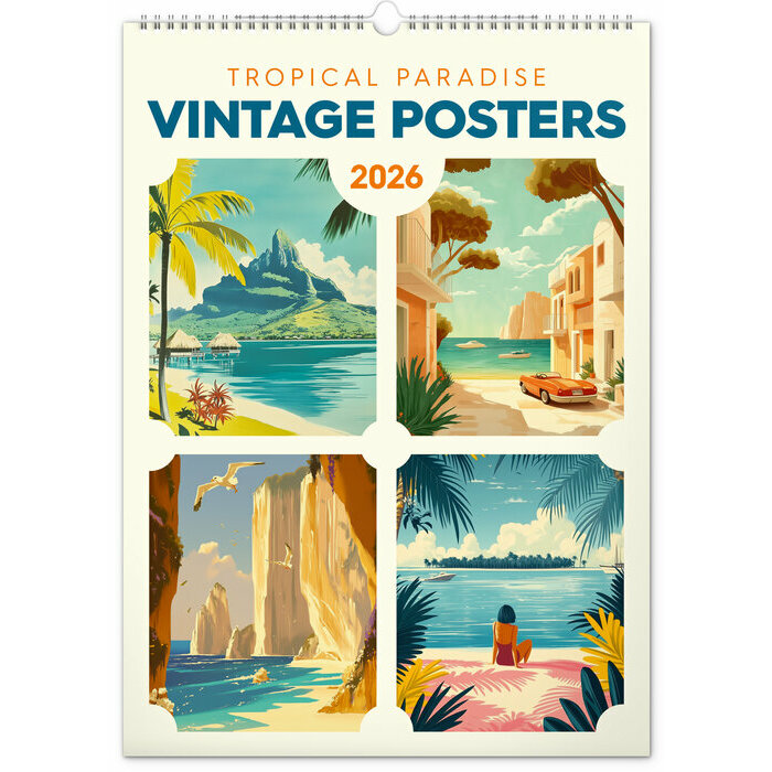 Maxi Calendrier 2026 Affiches Vintage Paradis Tropical