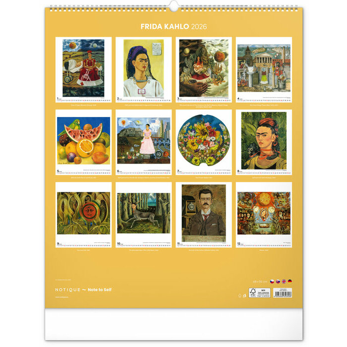 Maxi Calendrier papier 2026 Frida Kahlo