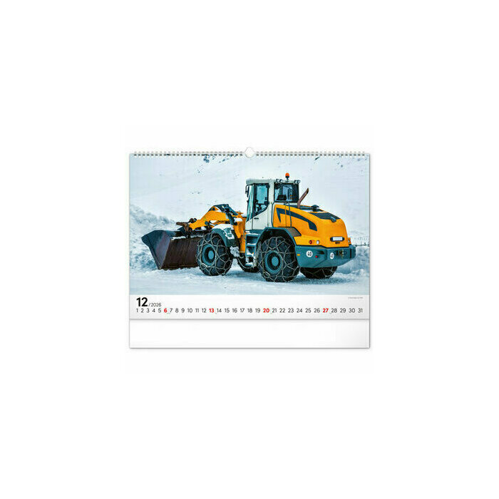 Maxi Calendrier papier spirale 2026 Gros Engins Chantiers