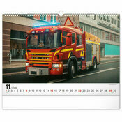 Maxi Calendrier papier spirale 2026 Camions de Pompiers