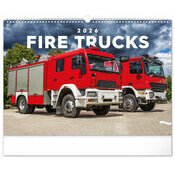 Maxi Calendrier 2026 mural Camions de Pompiers