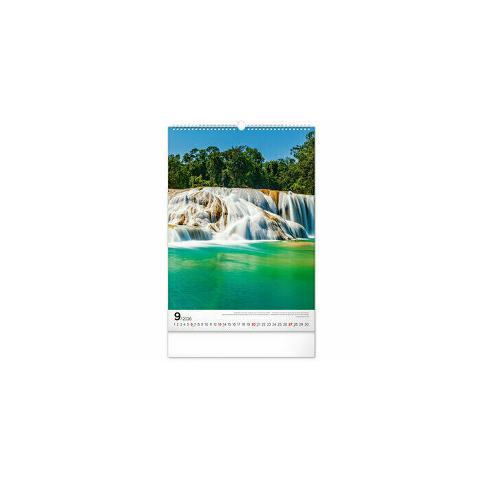 Maxi Calendrier spiral 2026 Paysages Cascades
