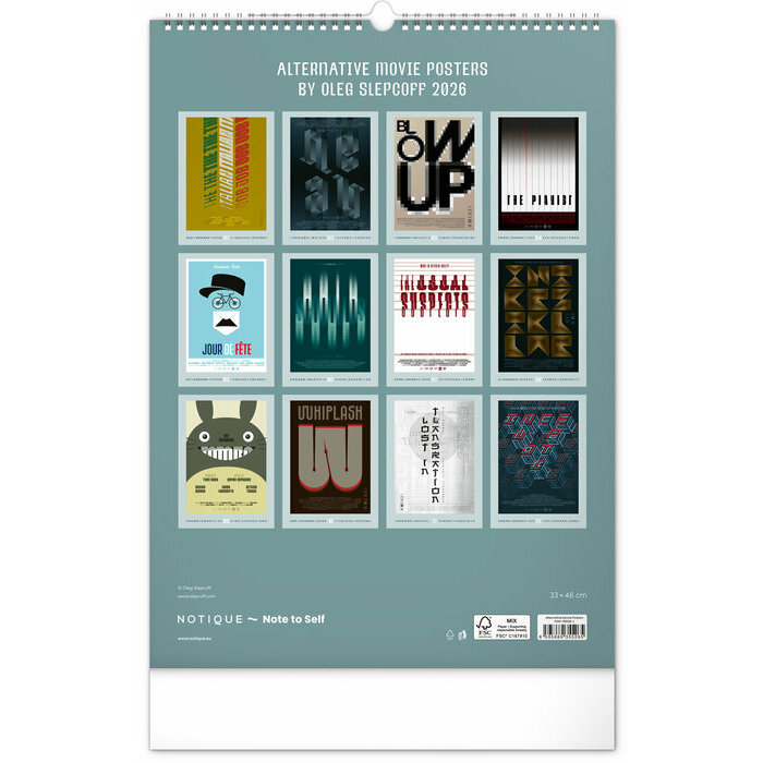 Maxi Calendrier papier 2026 Affiches Films Cinéma Alternatif