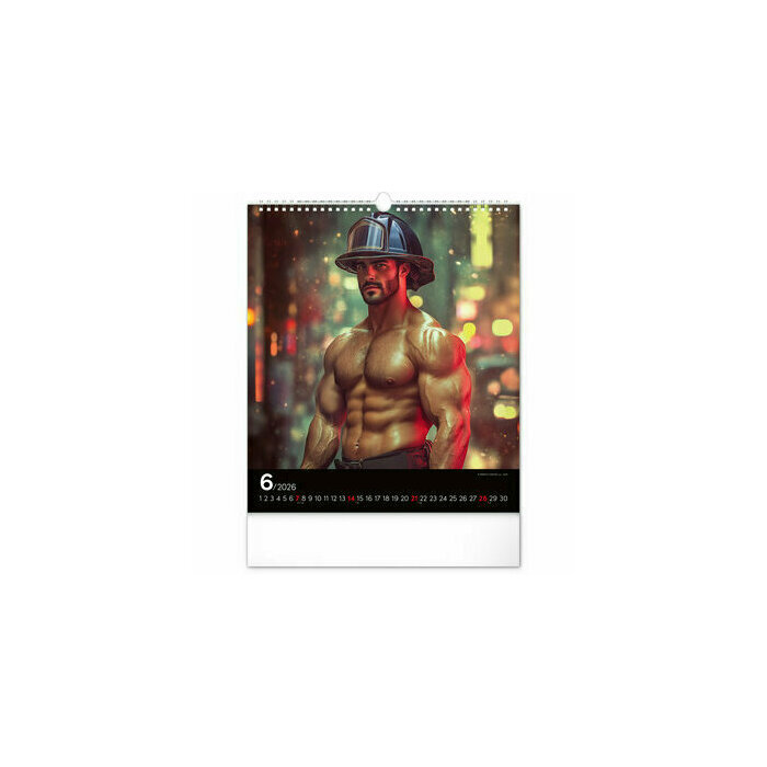 Calendrier papier 2026 Sexy Torses Pompiers
