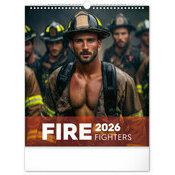 Calendrier mural 2026 Homme Sexy Torses Pompiers