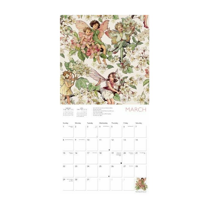 Calendrier Papier 2026 Fées et Fleurs
