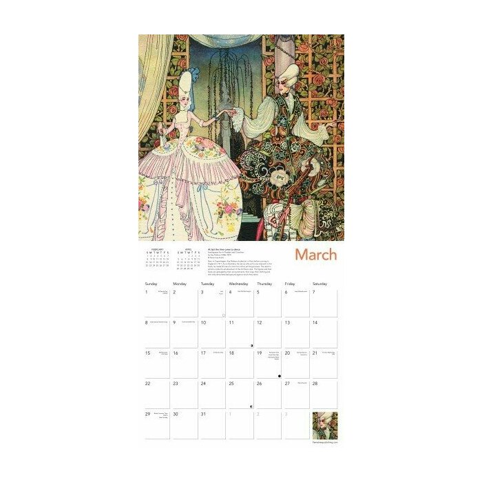 Calendrier 2026 Art Déco Monde des Fées 